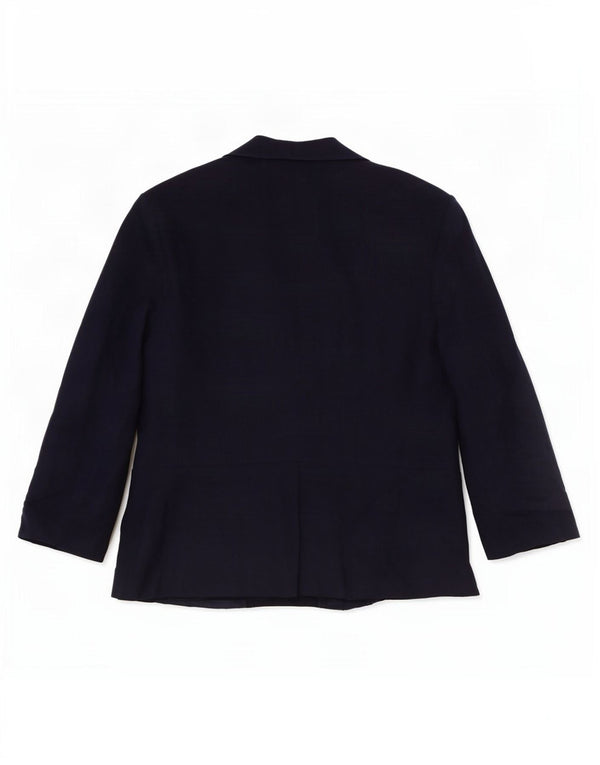 Marks & Spencer Damen-Blazerjacke mit 3/4-Ärmeln, Gr. 14, Marineblau