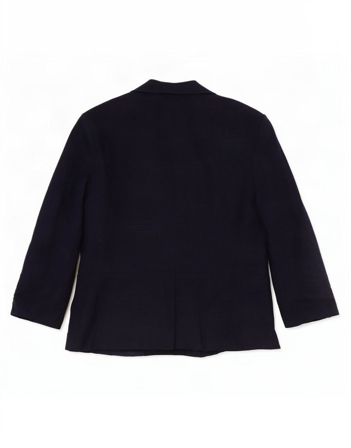 Marks & Spencer Damen-Blazerjacke mit 3/4-Ärmeln, Gr. 14, Marineblau