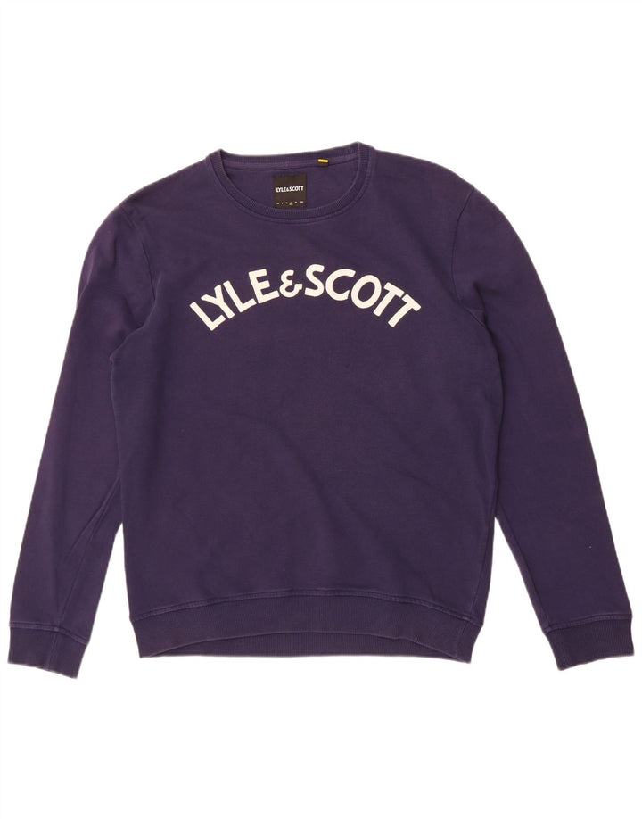 Lyle & Scott Herren-Sweatshirt mit Grafik, groß, marineblau, Baumwolle