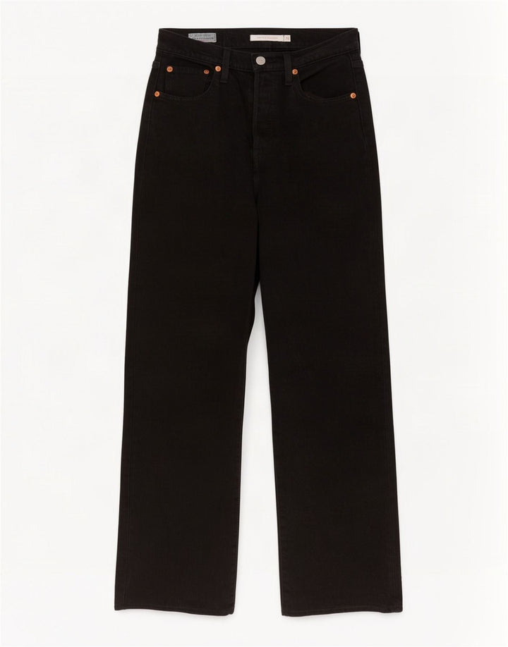 Levi's Damen Ribcage Straight Jeans W25 L28 Schwarz