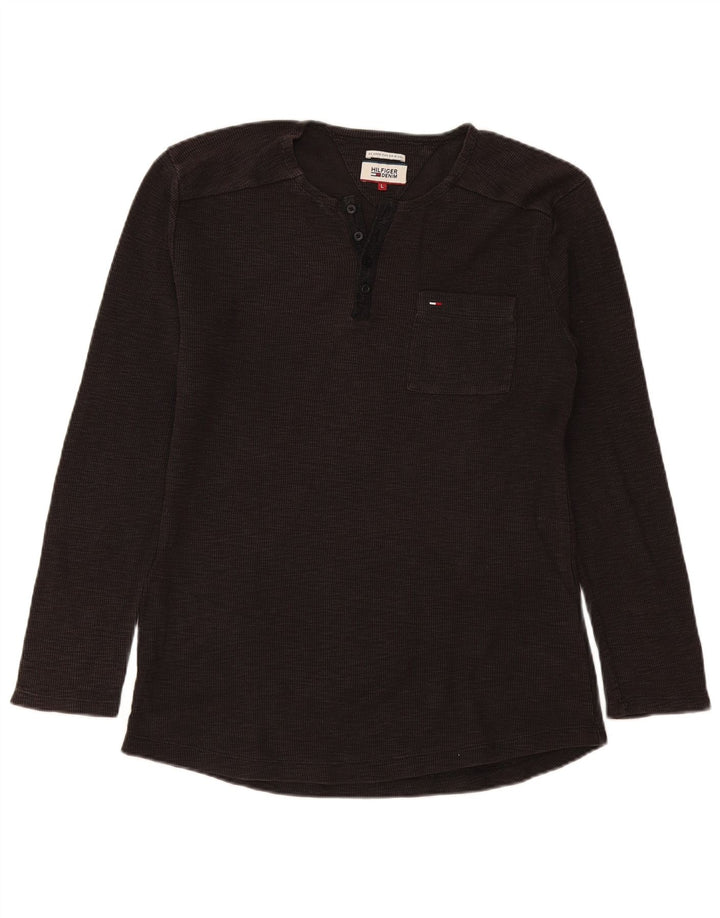 Tommy Hilfiger Herren Top Langarm Large Grau