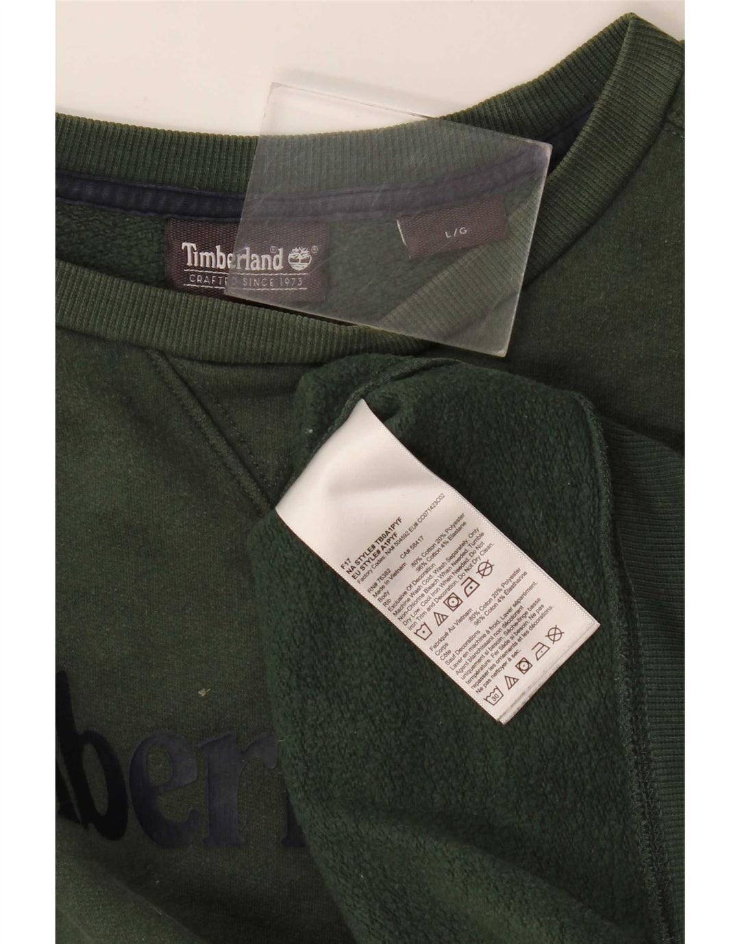Timberland Herren Grafik-Sweatshirt-Pullover, groß, grüne Baumwolle