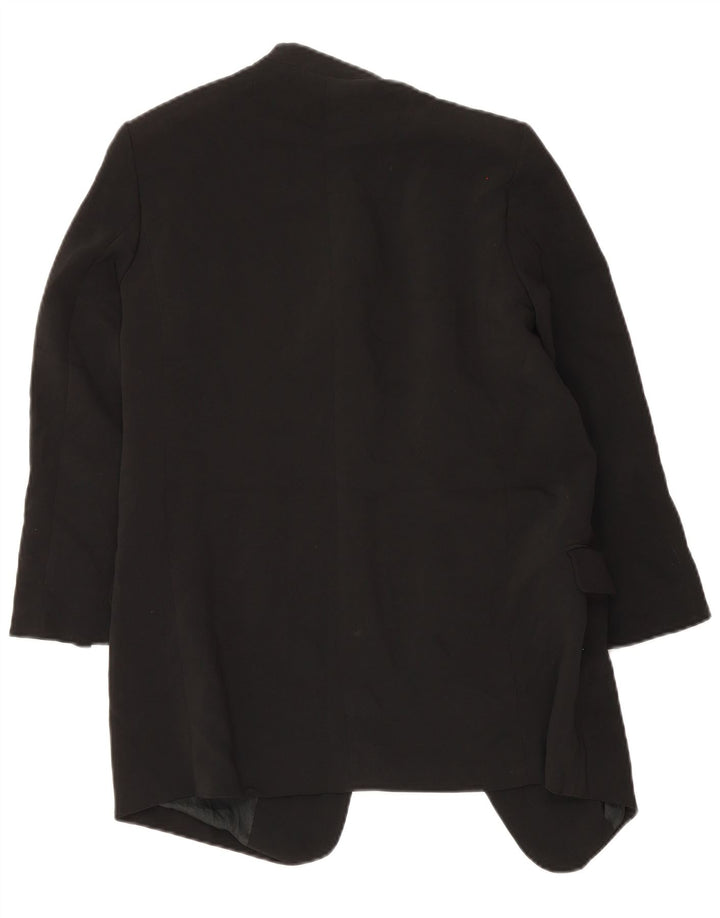 Zara Womens Open Blazer Jacke UK 10 Small Black Polyester