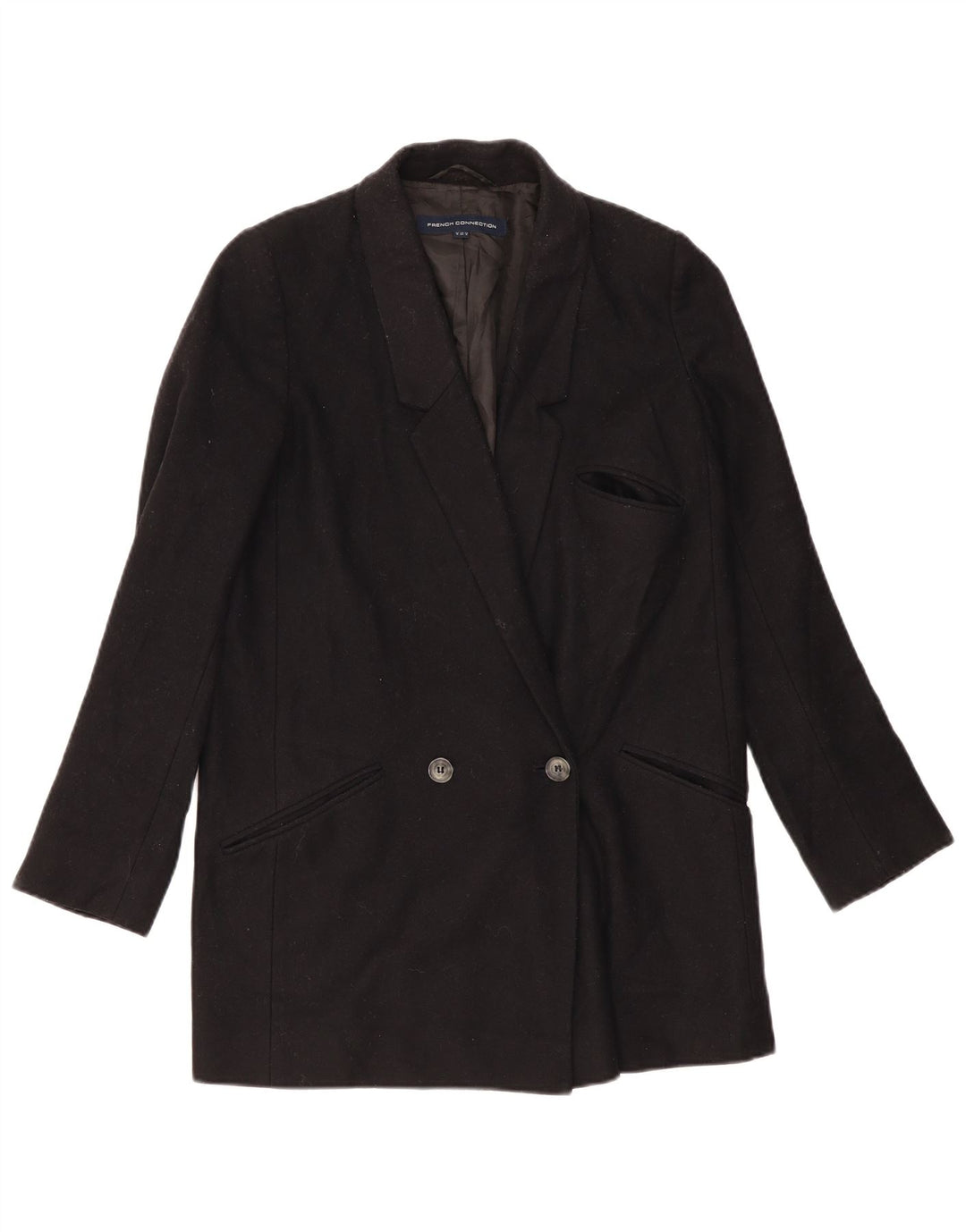 French Connection Damen-Blazer, übergroß, lang, Gr. 6, XS, Schwarz