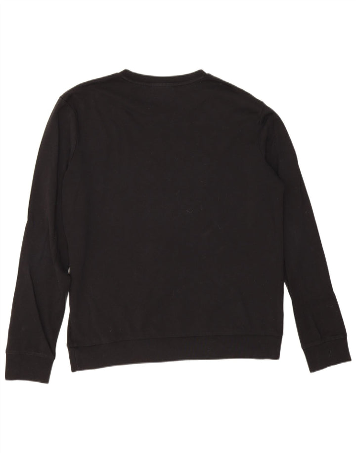Hugo Boss Herren-Sweatshirt mit Grafik, groß, aus schwarzer Baumwolle