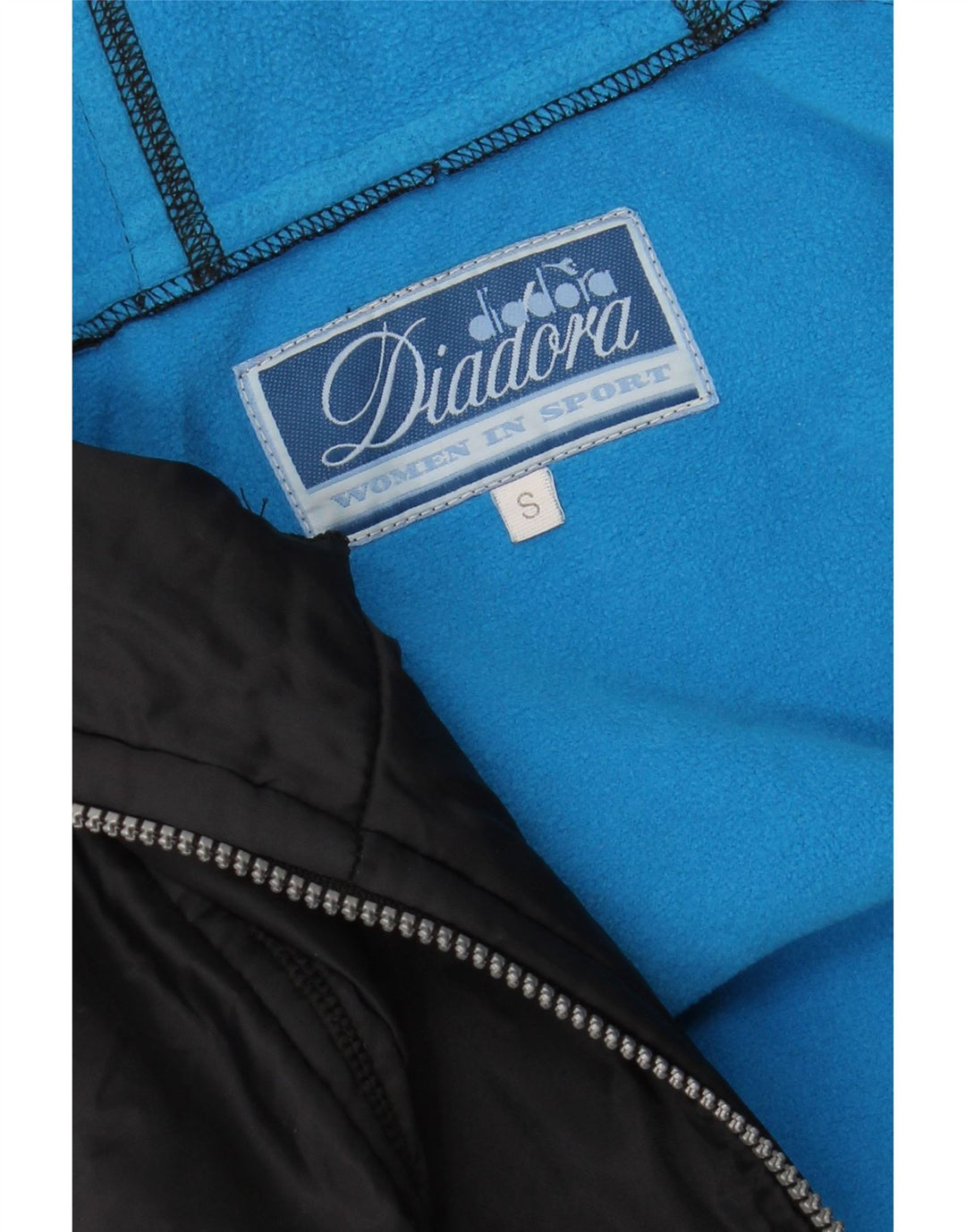 DIADORA Womens Oversized Hooded Windbreaker Jacket UK 10 Small Black Vintage Diadora and Second-Hand Diadora from Messina Hembry 