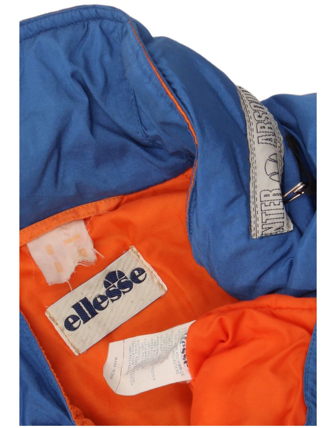 Ellesse Mens Hooded Padded Coat UK 44 2XL Blue Polyamide