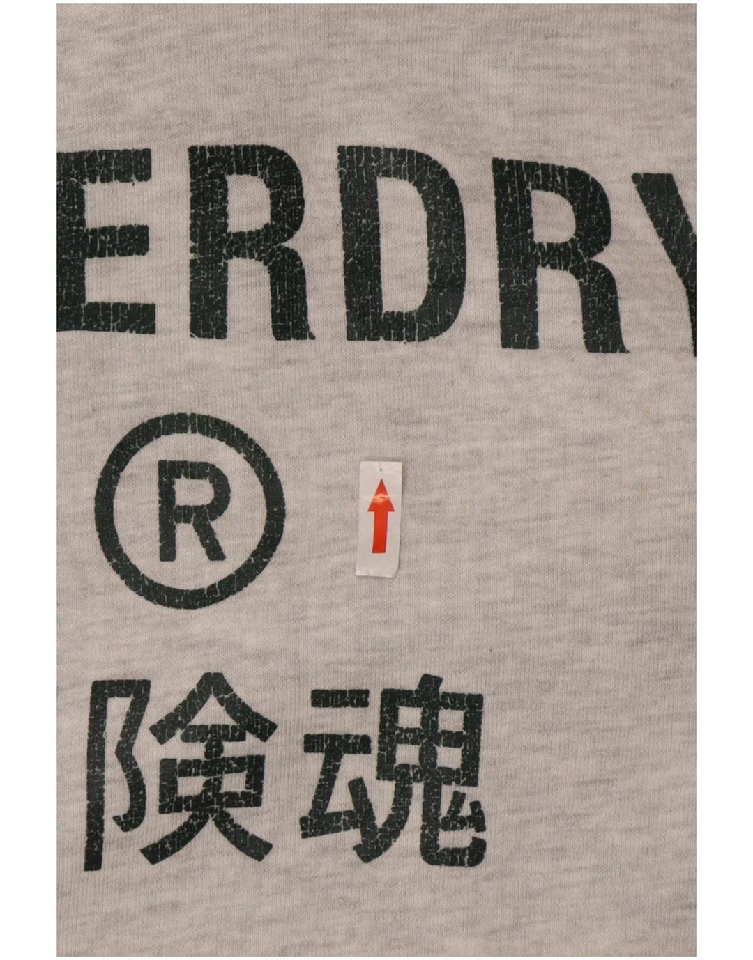 Superdry Herren Grafik-Kapuzenpullover aus mittelgrauer Baumwolle