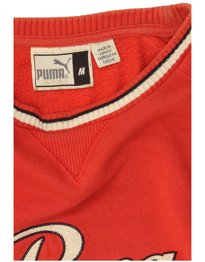 Puma Herren Grafik-Sweatshirt-Pullover aus mittelroter Baumwolle