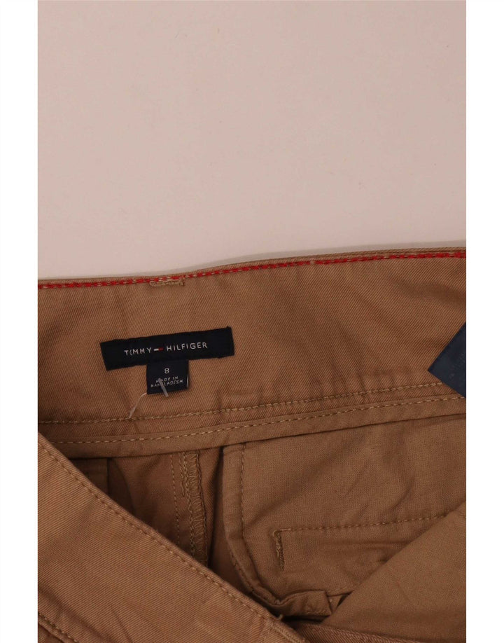 Tommy Hilfiger Damen gerader Rock US 8 Medium W32 Braune Baumwolle