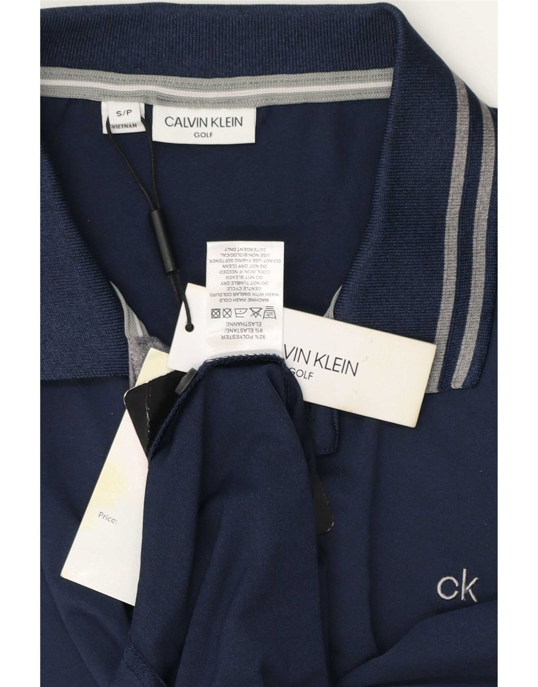 Calvin Klein Herren-Poloshirt, klein, marineblau, Polyester