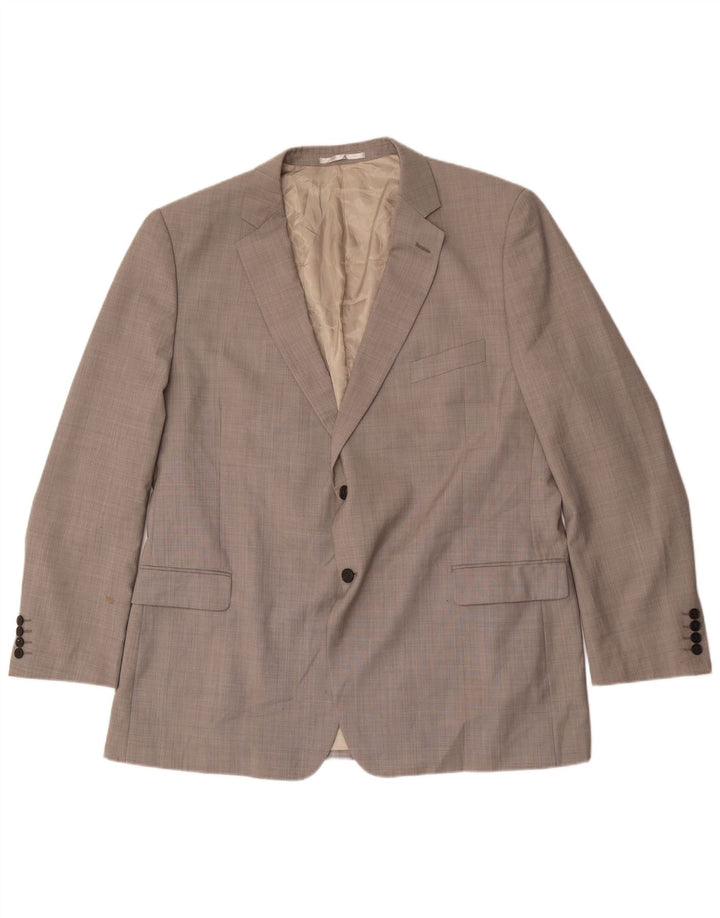 Marks & Spencer Herren-Blazer mit 2 Knöpfen, UK 48, 2XL, graue Wolle