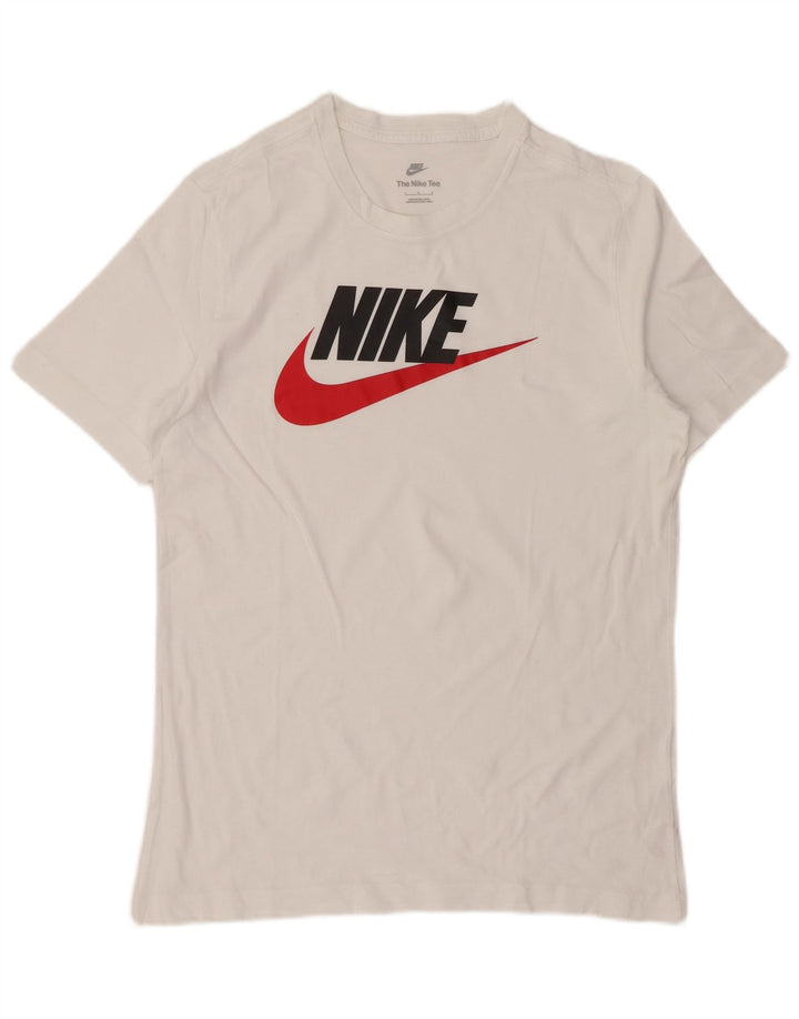 Nike Herren-T-Shirt mit Grafik, Größe L, aus weißer Baumwolle