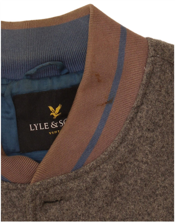 Lyle & Scott Bomberjacke für Jungen, 13–14 Jahre, große graue Wolle