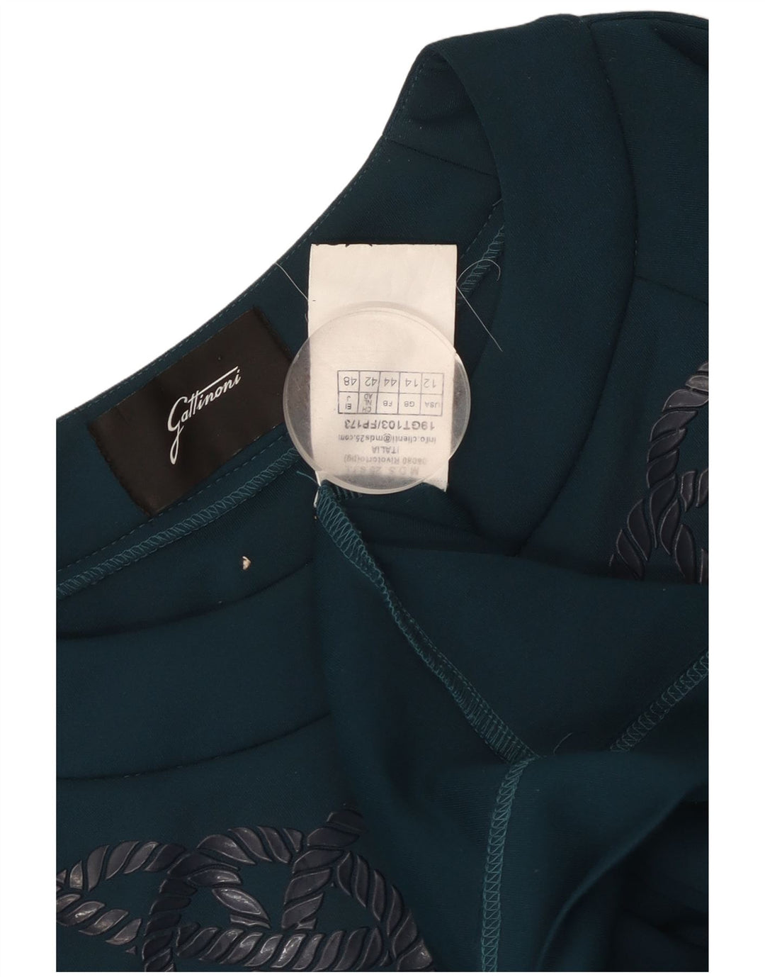 GATTINONI Damen Grafik-Sweatshirt-Pullover UK 14 Large Blau Polyester