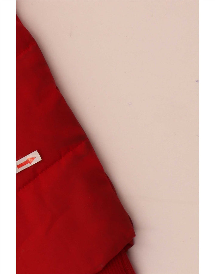Marks & Spencer wattierte Herrenjacke mit Kapuze, UK 38, Mittelrot, Farbblock