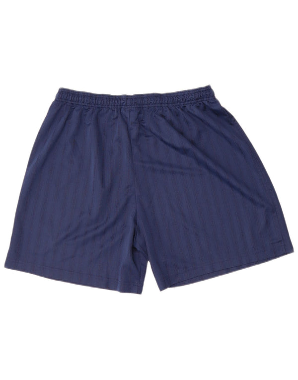 Umbro Herren-Sportshorts XL, marineblaues Nadelstreifen-Polyester