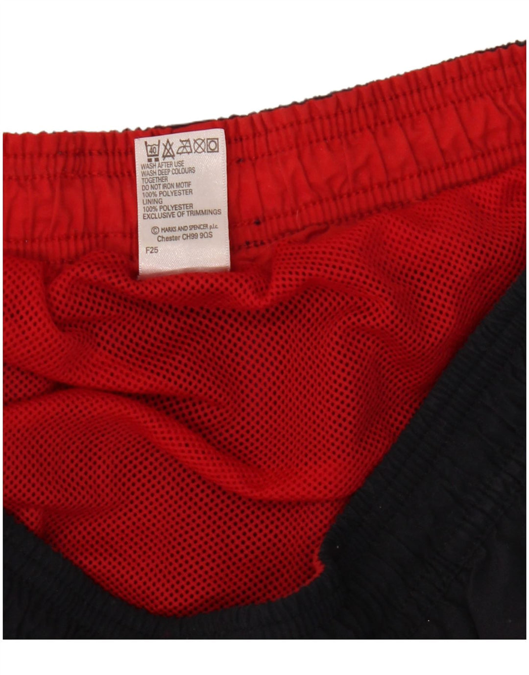 Marks & Spencer Herren-Badeshorts, mittelgroß, marineblau, Polyester