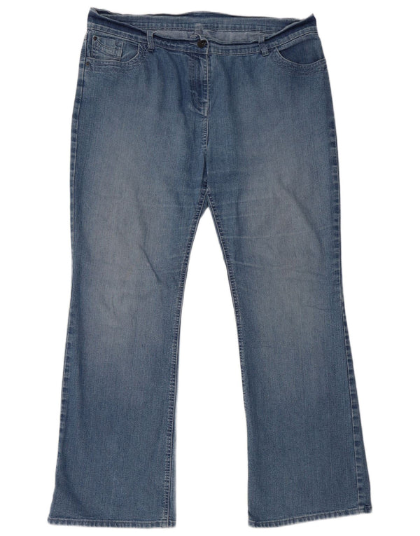 Marks & Spencer Damen Bootcut Jeans UK 18 XL W38 L30 Blaue Baumwolle