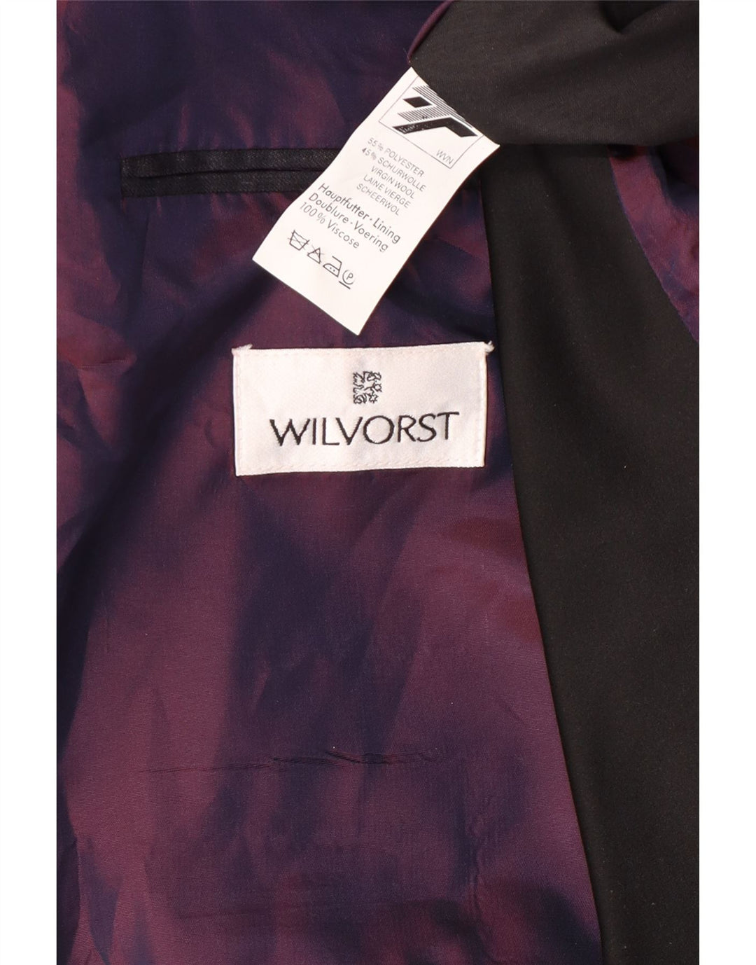 Wilvorst Herren-Blazer, zweireihig, Gr. 38, Mittelmarineblau