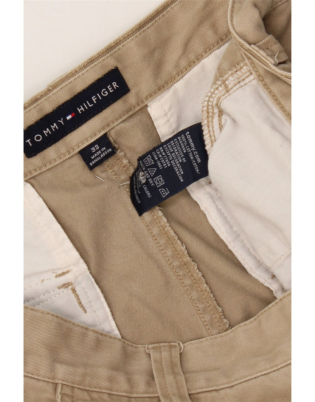 Tommy Hilfiger Herren Cargoshorts W33 Mittelbeige Baumwolle