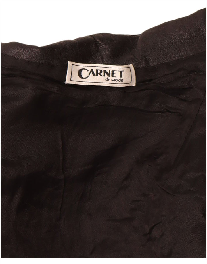 Carnet Damen Ledermantel UK 8 Small Schwarz