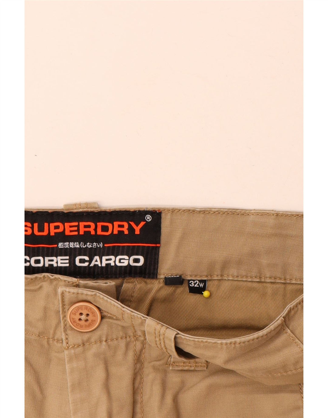 Superdry Herren Cargoshorts W32 mittelbeige Baumwolle