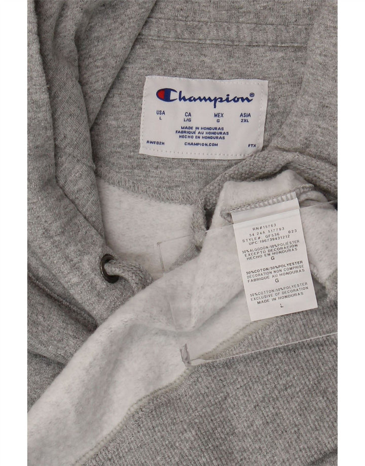 Champion Herren-Kapuzenpullover mit Grafik, groß, graue Baumwolle