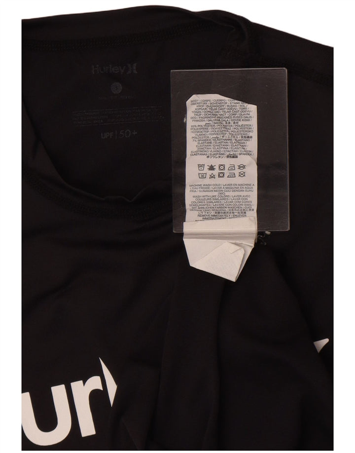 Hurley Herren-T-Shirt mit Grafik, Größe S, Schwarz, Polyester
