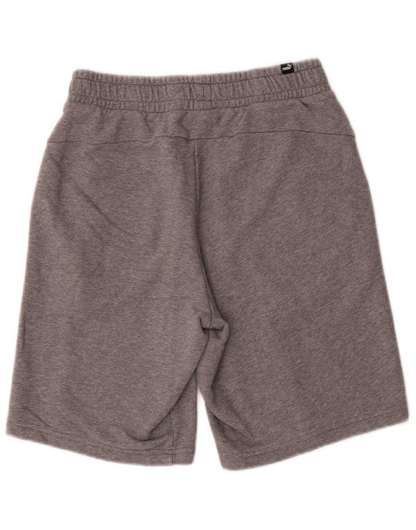 Puma Herren-Sportshorts aus mittelgrau gefleckter Baumwolle