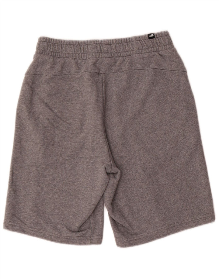 Puma Herren-Sportshorts aus mittelgrau gefleckter Baumwolle