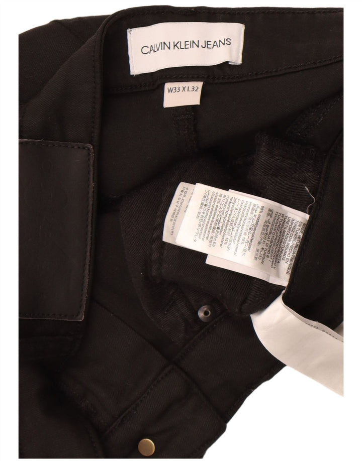 Calvin Klein Herren Slim Jeans W33 L32 Schwarz Modal