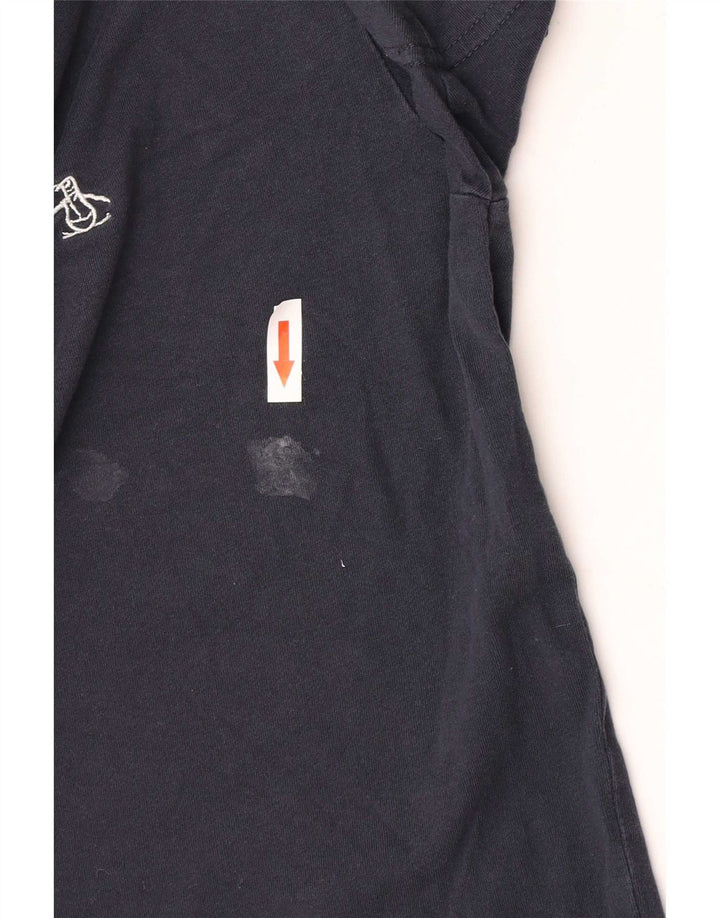 Penguin Kurzarm-T-Shirt für Herren in normaler Passform, mittelmarineblaue Baumwolle