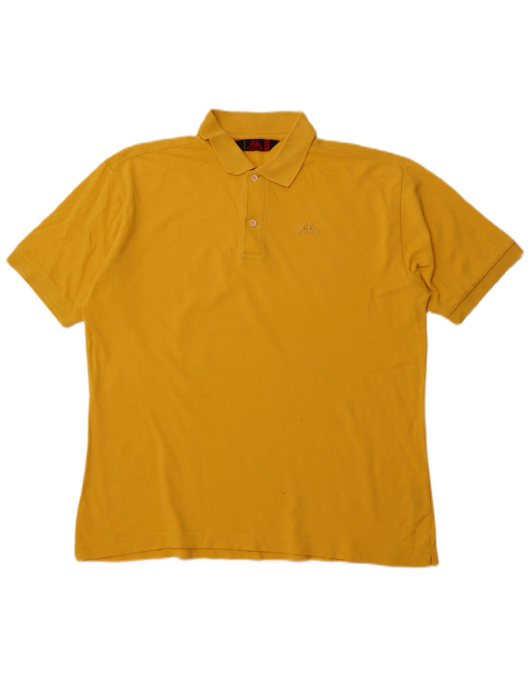 KAPPA Herren-Poloshirt, groß, gelbe Baumwolle