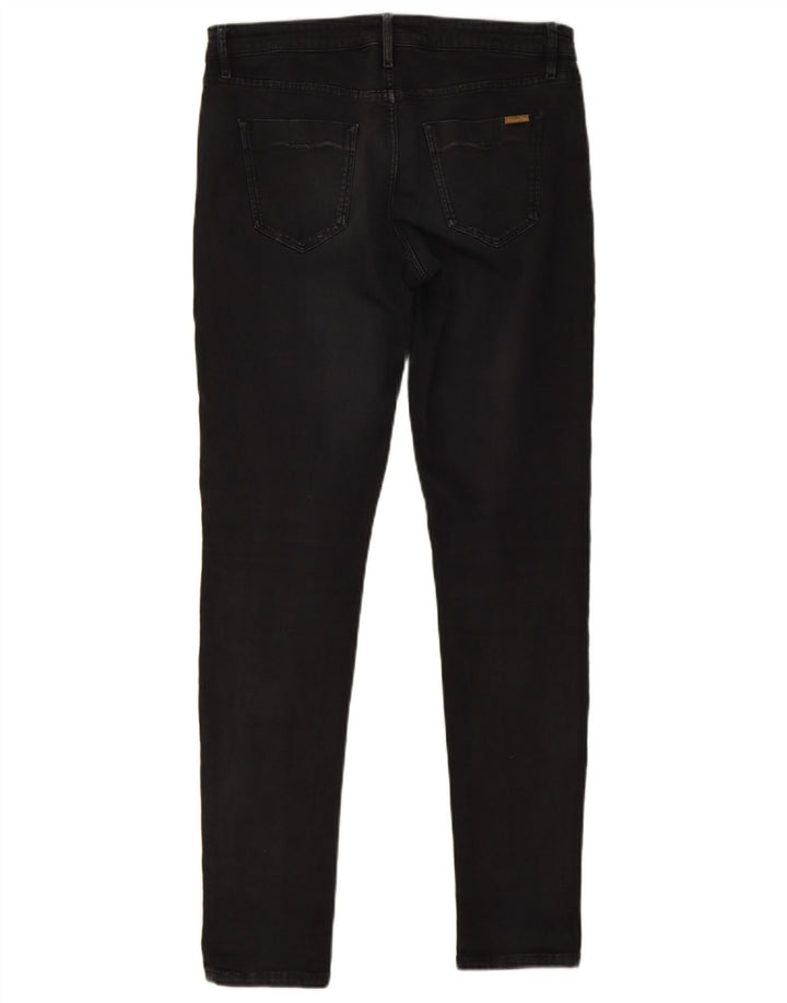 Massimo Dutti Damen Skinny Jeans W30 L30 Schwarz