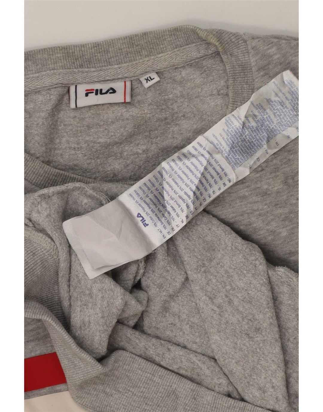 Fila Herren Grafik-Sweatshirt-Pullover XL, grau meliert, Baumwolle