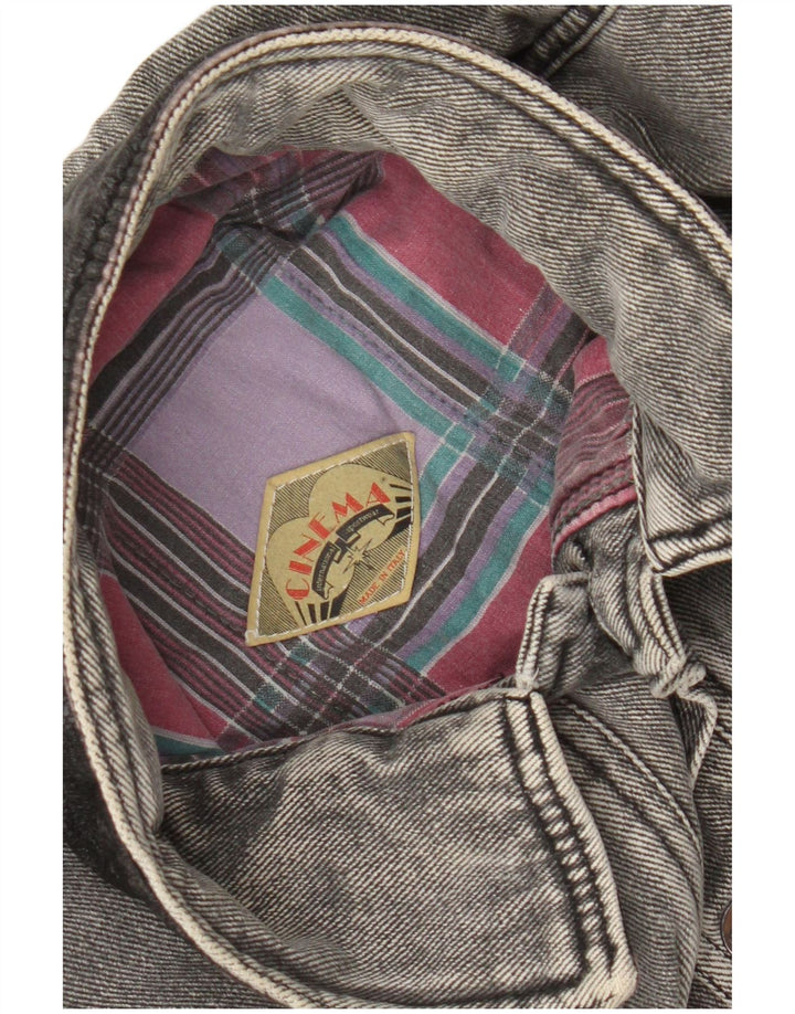Vintage Herren Jeansjacke UK 40 Large Grau