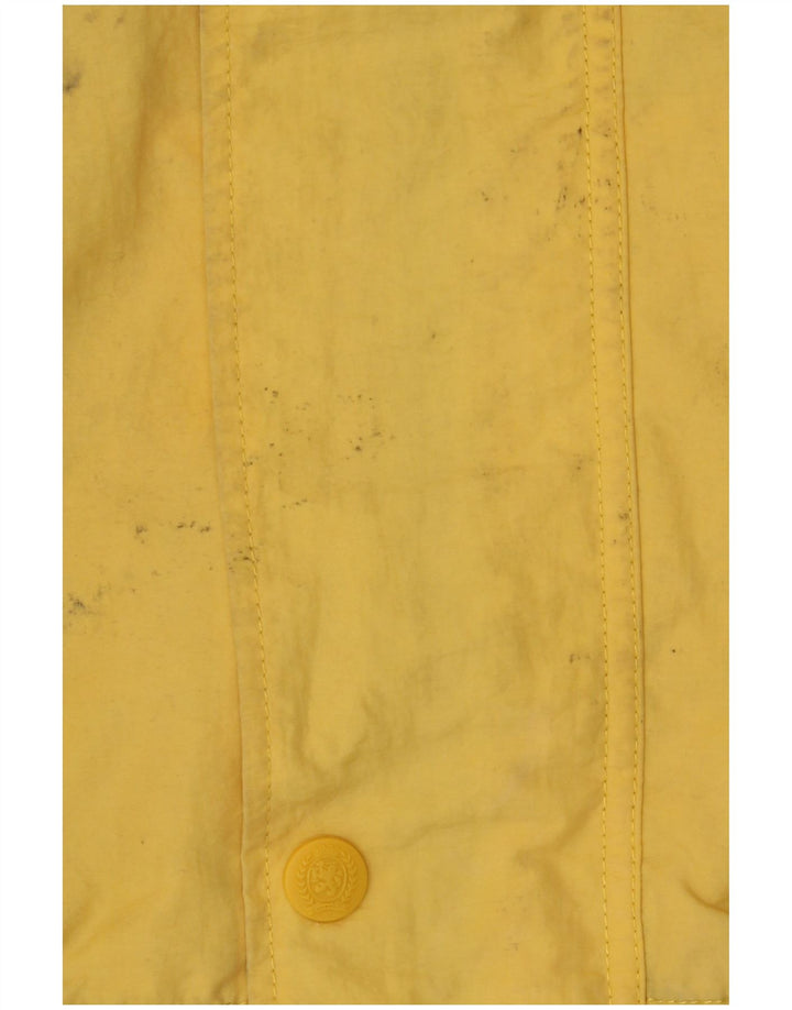 Tommy Hilfiger Herren-Regenjacke mit Kapuze, UK 38, mittelgelbes Nylon