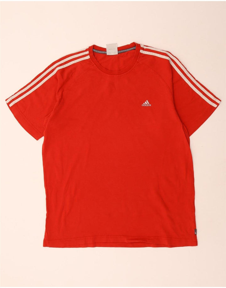 Adidas Herren T-Shirt Top Große rote Baumwolle