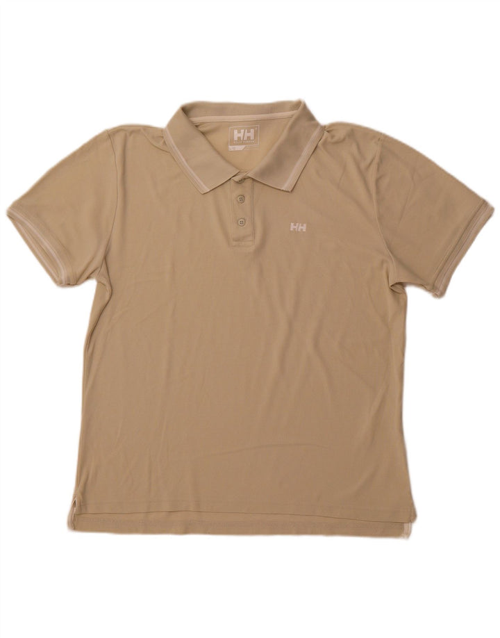 HELLY HANSEN Herren-Poloshirt, groß, beige, Polyamid