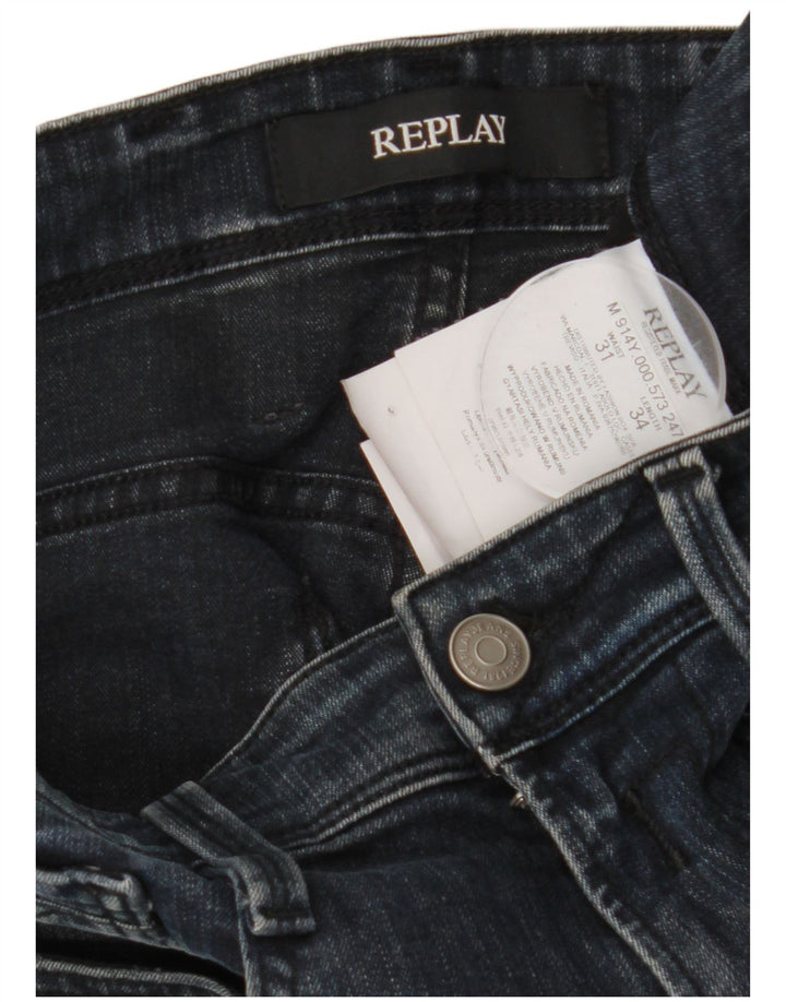 REPLAY Slim-Jeans für Damen, W31, L34, marineblau, Baumwolle