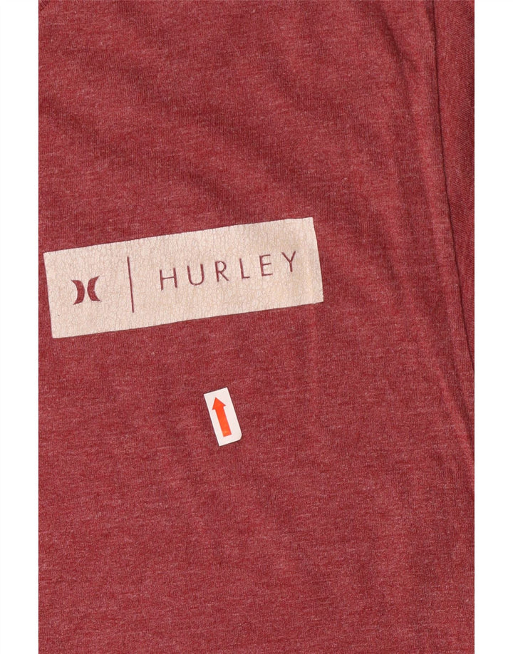 Hurley Herren-T-Shirt aus mittlerer burgunderroter Baumwolle