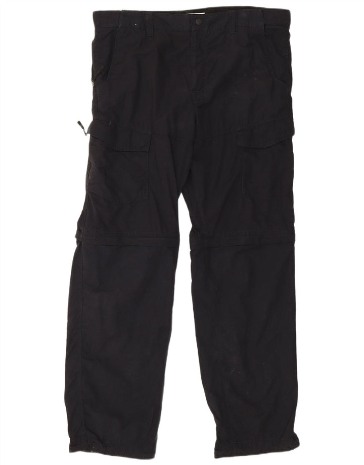 Gerade Herren-Cargohose von Marks & Spencer, W40, L33, schwarze Baumwolle