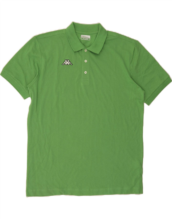 KAPPA Mens Polo Shirt 2XL Green Cotton Vintage Kappa and Second-Hand Kappa from Messina Hembry 