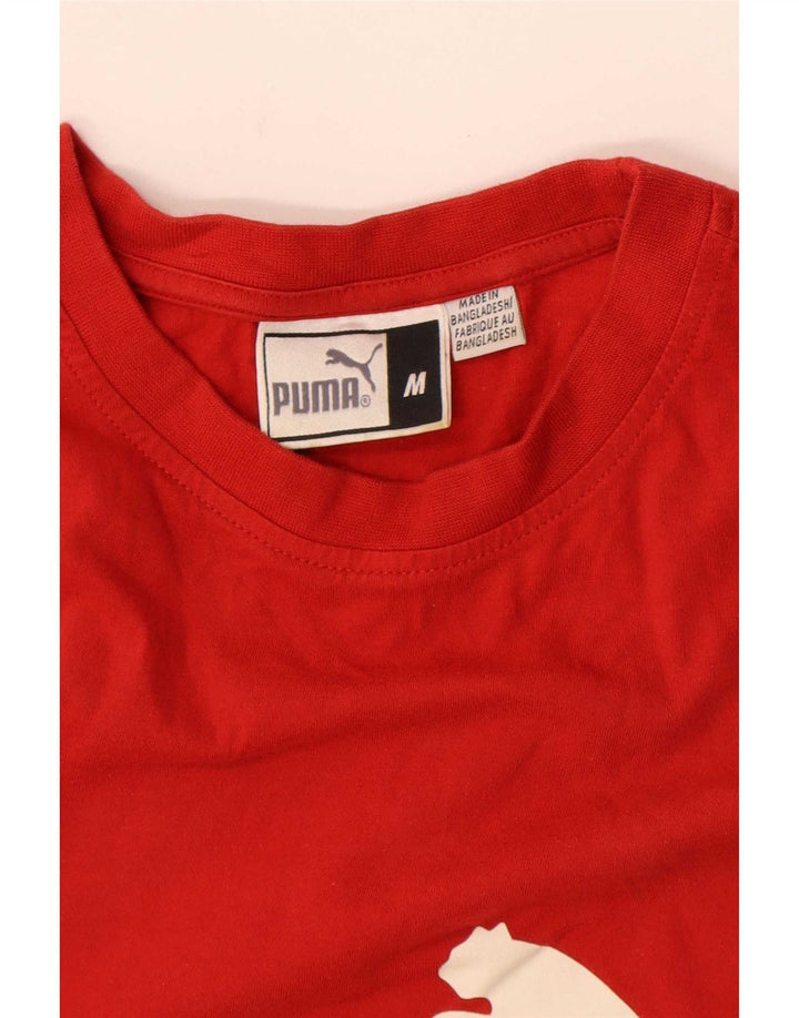 Puma Herren Grafik-T-Shirt-Oberteil Mittelrot