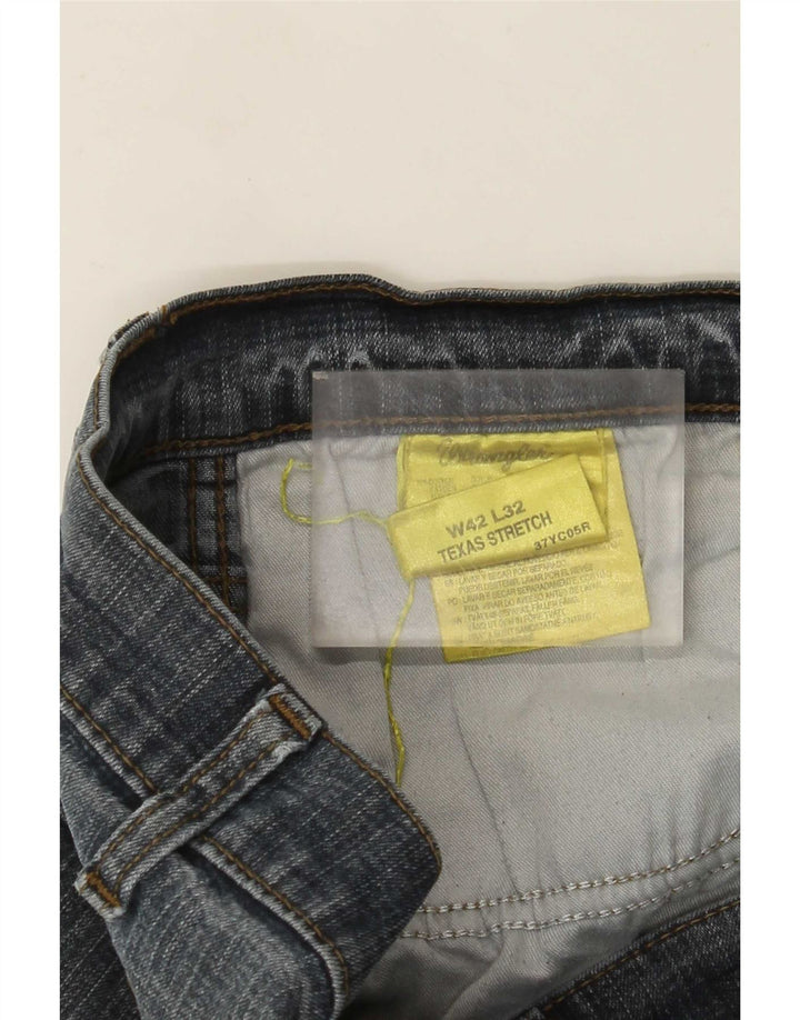 Wrangler Herren Texas Stretch Straight Jeans W42 L29 Blaue Baumwolle