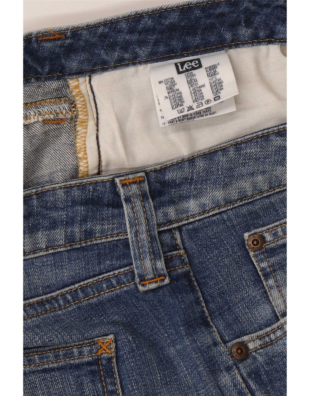 Lee Damen Jinx Bootcut Jeans W33 L33 Blaue Baumwolle