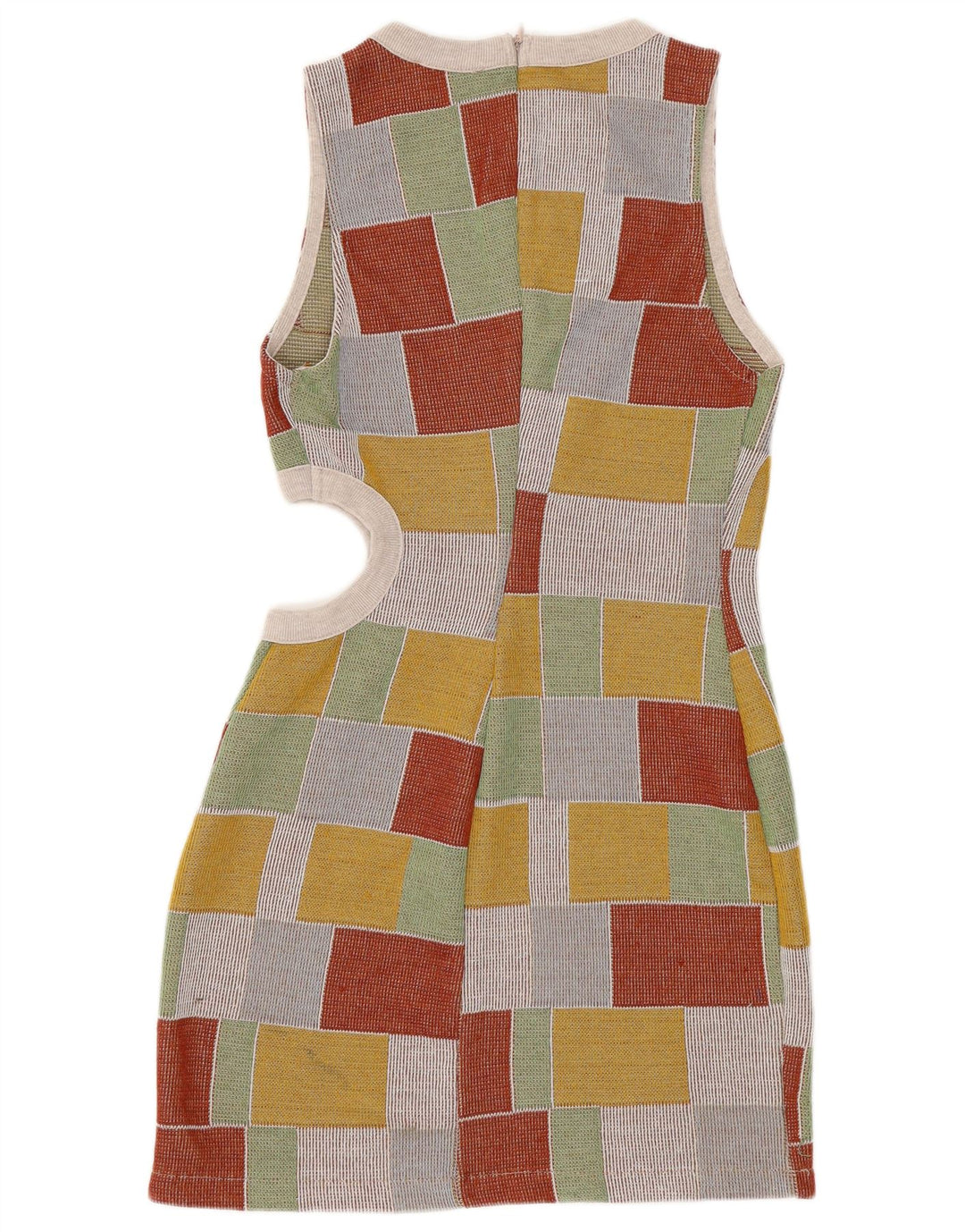 Ärmelloses, figurbetontes Damenkleid von Zara, Größe M, mehrfarbig, geometrisch
