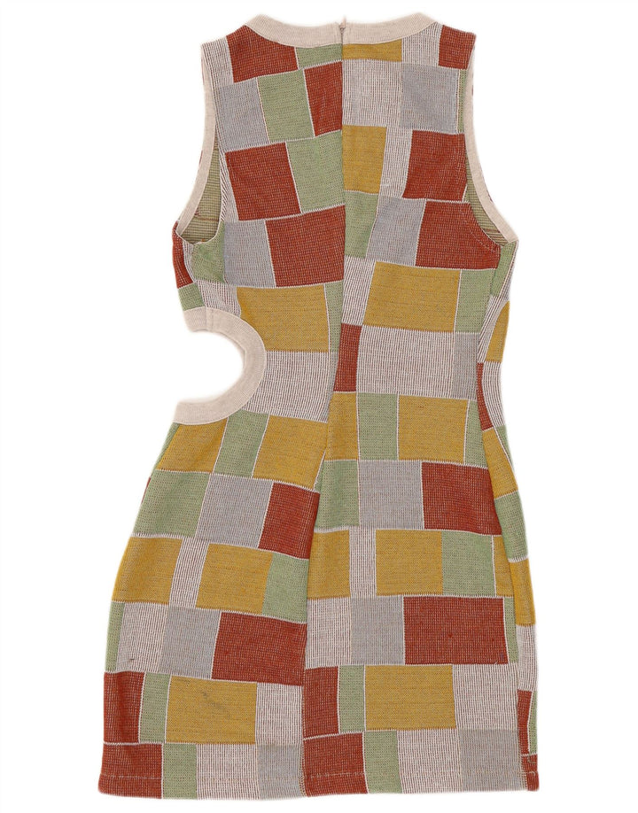 Ärmelloses, figurbetontes Damenkleid von Zara, Größe M, mehrfarbig, geometrisch
