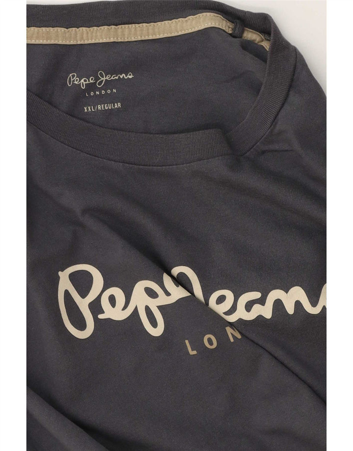 PEPE Jeans Herren Regular Graphic T-Shirt Top 2XL Grau